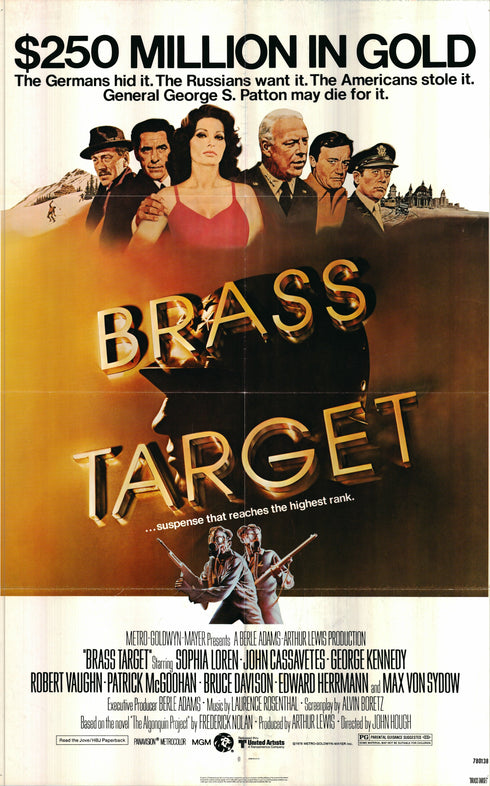 brass target 1978 one sheet poster folded